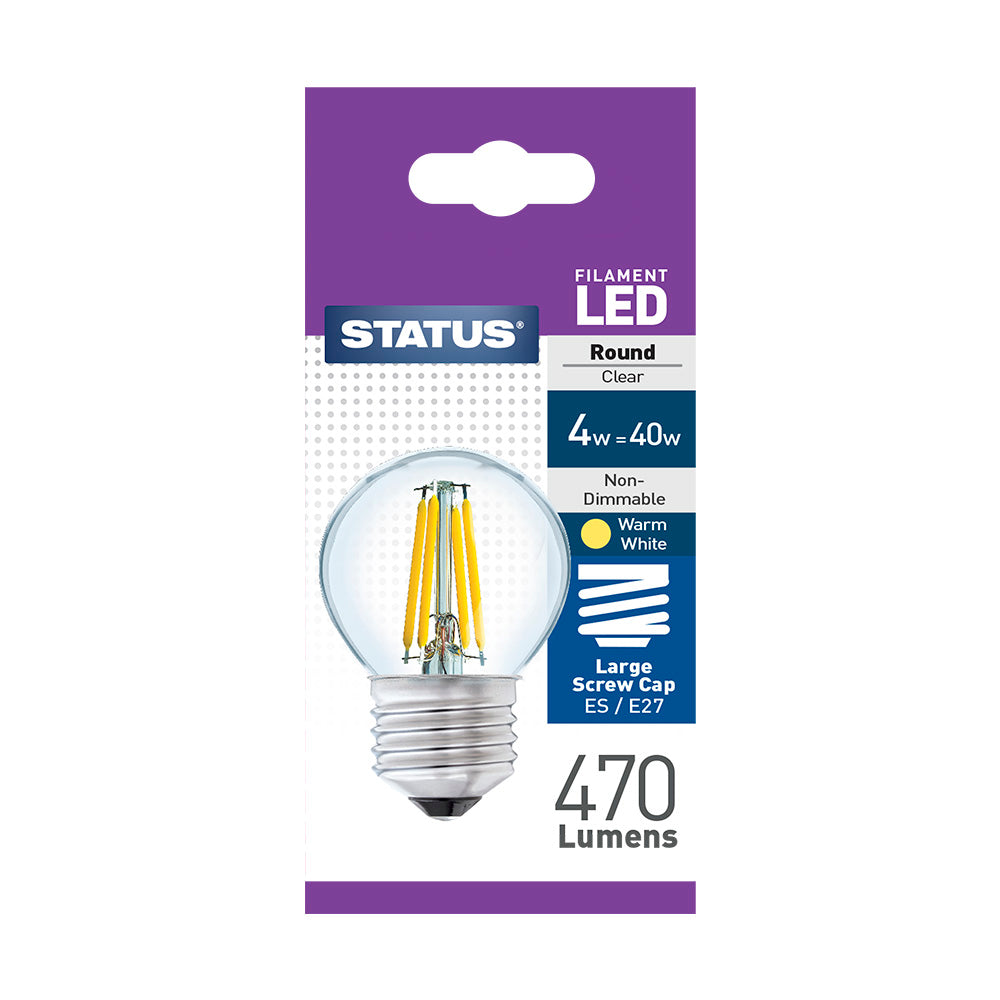 STATUS 4W/40W ROUND LED ES FILAMENT