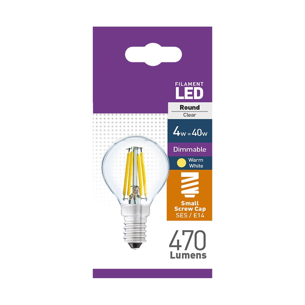 STATUS 4W ROUND DIMMABLE LED SES FILAMENT