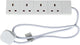 STATUS Multi Plug Extension | 4 Socket Extension Cable | 1m Extension Lead