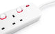 STATUS Multi Plug Extension, 4 Socket Extension Cable, 1m Extension Lead, Individually Switched with Neon Indicator, White