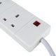 STATUS 2 Socket Extension Lead with Neon Indicator, 6m Extension Cable 13A, Power Extension, White