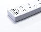 STATUS 4 Socket Extension Lead with 2 USB Charging Ports, 2m Cable 13A White Power Strip for Home, Office or Gaming and Surge Protected