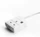 STATUS 1 Socket Extension Lead with Neon Indicator, 5m Cable 13A White Power Extension