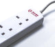 STATUS 4 Socket Extension Lead with 2 USB Charging Ports, 2m Cable 13A White Power Strip for Home, Office or Gaming and Surge Protected
