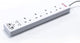 STATUS 4 Socket Extension Lead with 2 USB Charging Ports, 2m Cable 13A White Power Strip for Home, Office or Gaming and Surge Protected