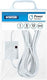 STATUS 1 Socket Extension Lead with Neon Indicator, 5m Cable 13A White Power Extension