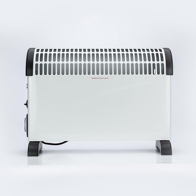 STATUS Convector Heater - 2000w - White - 3 Heat Settings - with Adjustable Thermostat - with Timer