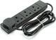 STATUS 4 Socket Extension Lead, 2m Black 13A Power Strip for Home or Office Use