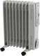 STATUS 9-Fin Oil-Filled Radiator 2000W, 3 Heat Settings with Adjustable Thermostat, Overheat and Tip-Over Protection, Easy-Roll Castors, White, Electric Heater