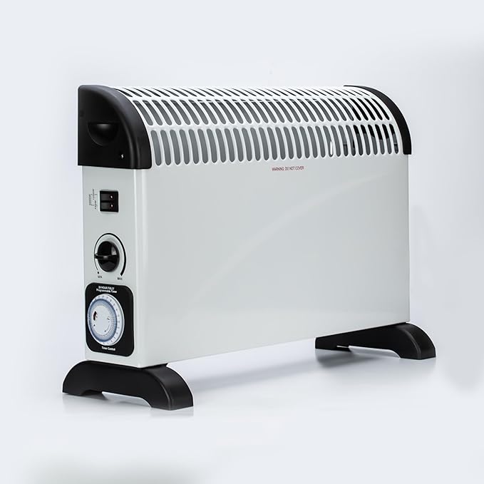 STATUS Convector Heater - 2000w - White - 3 Heat Settings - with Adjustable Thermostat - with Timer