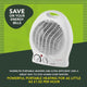 Warmlite WL44002 Thermo Fan Heater with 2 Heat Settings and Overheat Protection, 2000W, White