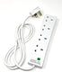 STATUS 4-Socket Surge-Protected Extension Lead, 2m Cable Multi-Plug Power Strip for Home, Office or Gaming Set-ups