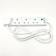 STATUS 4-Socket Surge-Protected Extension Lead, 2m Cable Multi-Plug Power Strip for Home, Office or Gaming Set-ups
