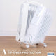 STATUS 9-Fin Oil-Filled Radiator 2000W, 3 Heat Settings with Adjustable Thermostat, Overheat and Tip-Over Protection, Easy-Roll Castors, White, Electric Heater