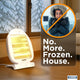 STATUS Quartz Heater 800 W Infrared Portable Heater with 2 Heat Settings, Safety Tip‑Over Protection, Built‑In Handle and Fold‑Away Stand