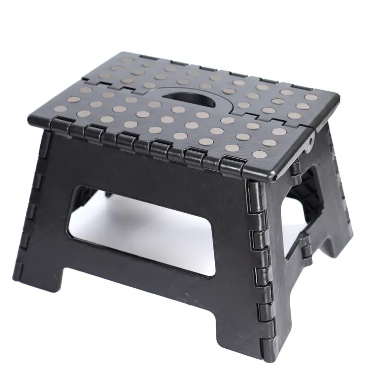 Dekton Folding Step Stool Black – 150kg Load Capacity