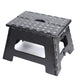 Dekton Folding Step Stool Black – 150kg Load Capacity
