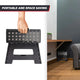 Dekton Folding Step Stool Black – 150kg Load Capacity