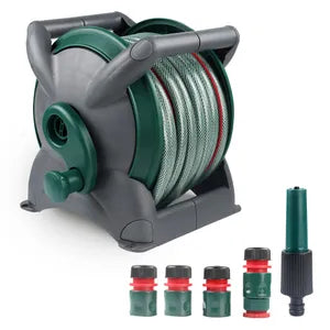 DEKTON 20M HOSE REEL CART WITH NOZZLE KIT